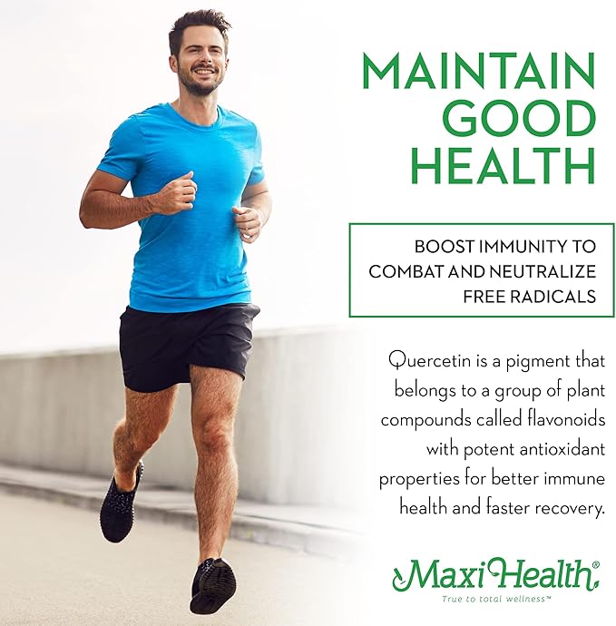 Maxi Health Quercetin 500mg with Zinc 30mg, Vitamin C 1000mg, Vitamin D 2500 IU, Elderberry 125mg - Vegetarian Health Supplement for Adults Kosher Certified - 90 Veggie Capsules