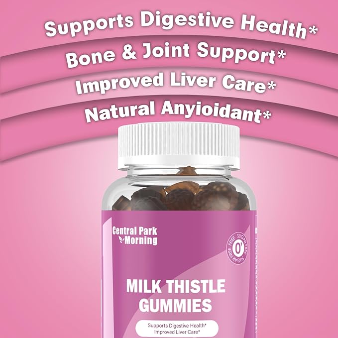 Sugar-Free Milk Thistle Gummies for Liver Cleanse, Detox & Cell Repair