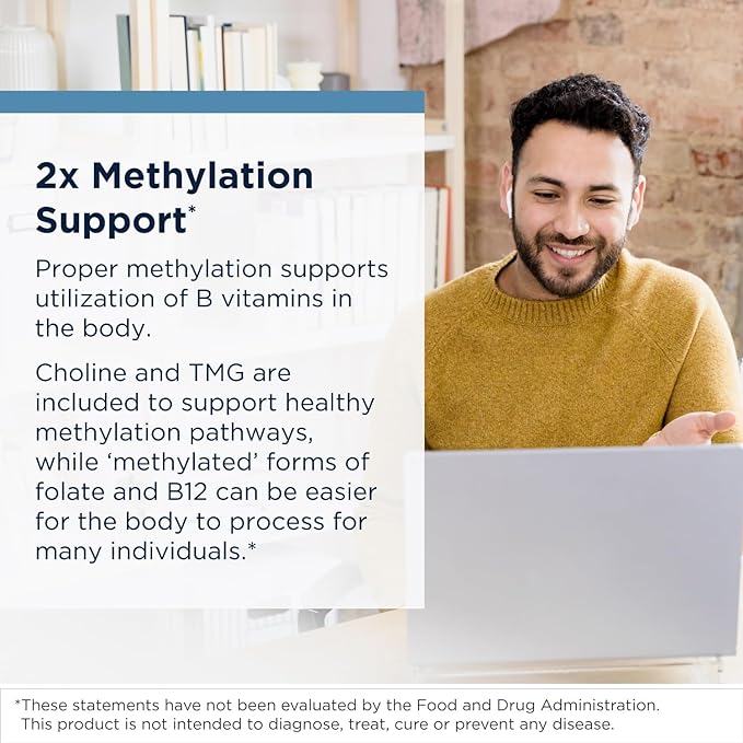 Designs for Health Methylated Vitamin B Complex - Vitamin B Supplements with B12 Vitamins, B1, B3, Niacin, B6, Folate & Biotin - Methylated Multivitamin for Metabolic + Heart Health (60 Capsules)