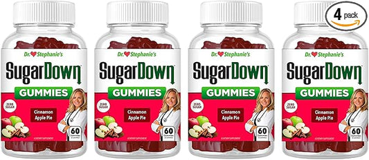 Dr. Stephanie’s SugarDown Gummies – Ceylon & Cassia Cinnamon Supplement - 4 Pack