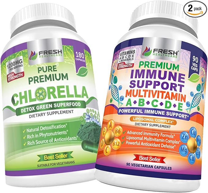 FRESH HEALTHCARE Chlorella and Immune Support Multivitamin - Bundle