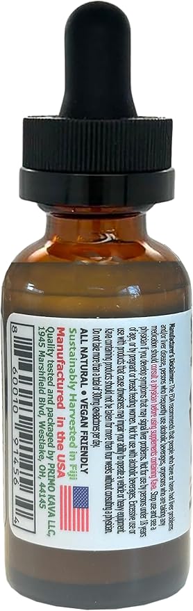Kava Drops | Water Soluble Kava Extract | Concentrated Tincture Beverage Enhancer | Authentic Kava Kava from Fiji, 40mg Kavalactones | 1oz