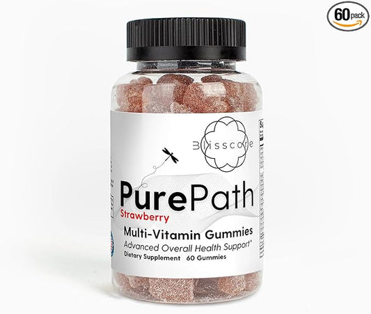 PurePath, Multi-Vitamin Gummies, 60 Count, Strawberry Flavored, Supplement for Adults, Supports Overall Health and Well-Being, Made in The USA