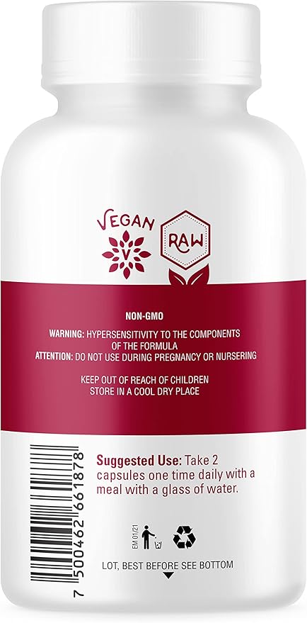 | Ginseng 60 Capsules | Adaptogen for Stress Relief, Energy Boost, Immune Support | Certified USDA Organic, Non-GMO, Vegan Supplement for Natural Wellness