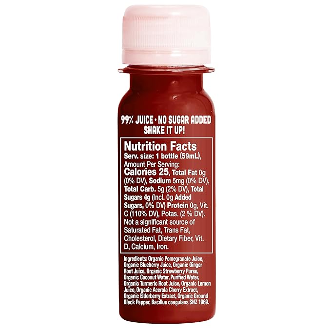 Vive Organic Immune Support Elderberry Shot, Cold-Pressed Turmeric & Ginger, Gluten Free, Vegan, Immunity Boost Elderberry, 2 Fl Oz (Pack of 12)