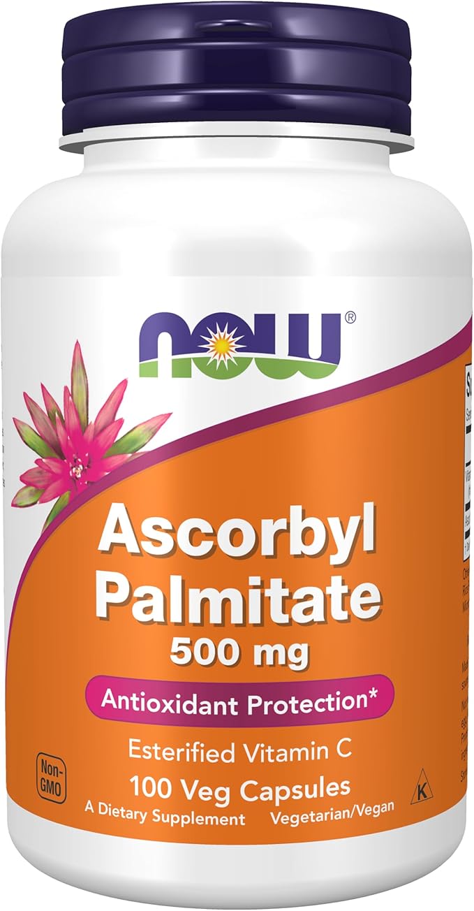 NOW Supplements, Ascorbyl Palmitate 500 mg, Esterified Vitamin C, Antioxidant Protection*, 100 Veg Capsules