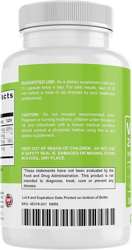 Vitamin K2-D3 2 in 1 Support – 200mg Per Serving – Heart Health, Immune Support & Blood Circulation – 60 Capsules – Gluten-Free, Vegan, Non-GMO, Hormone-Free (2)