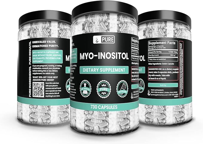 Pure Original Ingredients Myo-Inositol (730 Capsules) No Magnesium Or Rice Fillers, Always Pure, Lab Verified