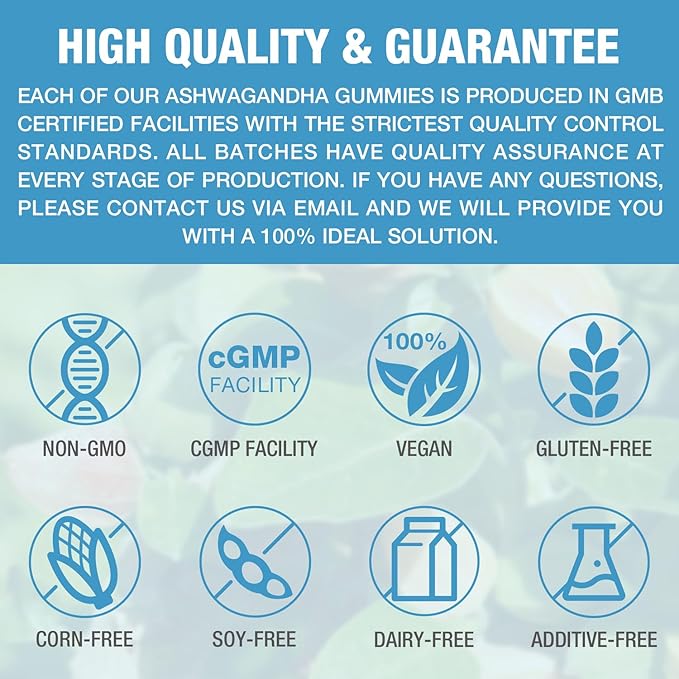 Ashwagandha Gummies for Women & Men - Immune Support & Increased Energy - Ashwagandha Supplements for Men & Women - Natural Strawberry Flavor (120 Count)