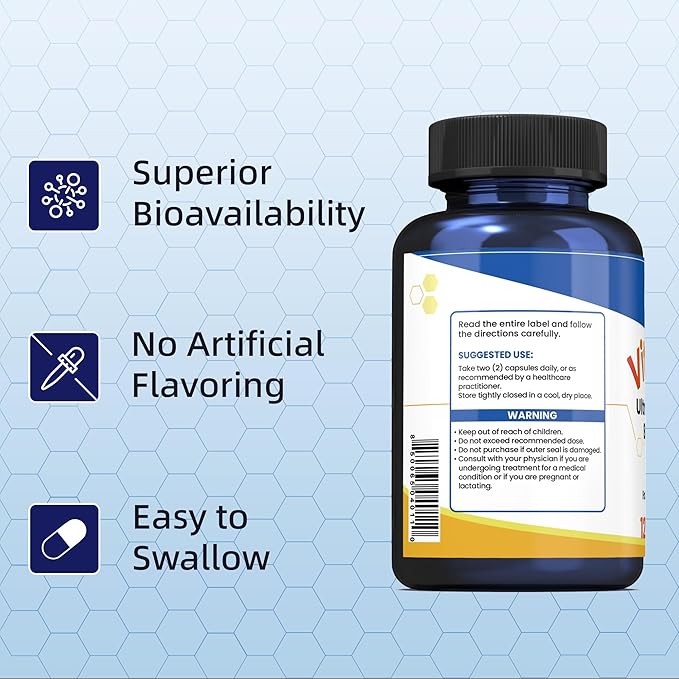 120 Capsules containing 500 mg of Vitamin B1, Non-GMO, Vegan, Gluten Free, Benfotiamine