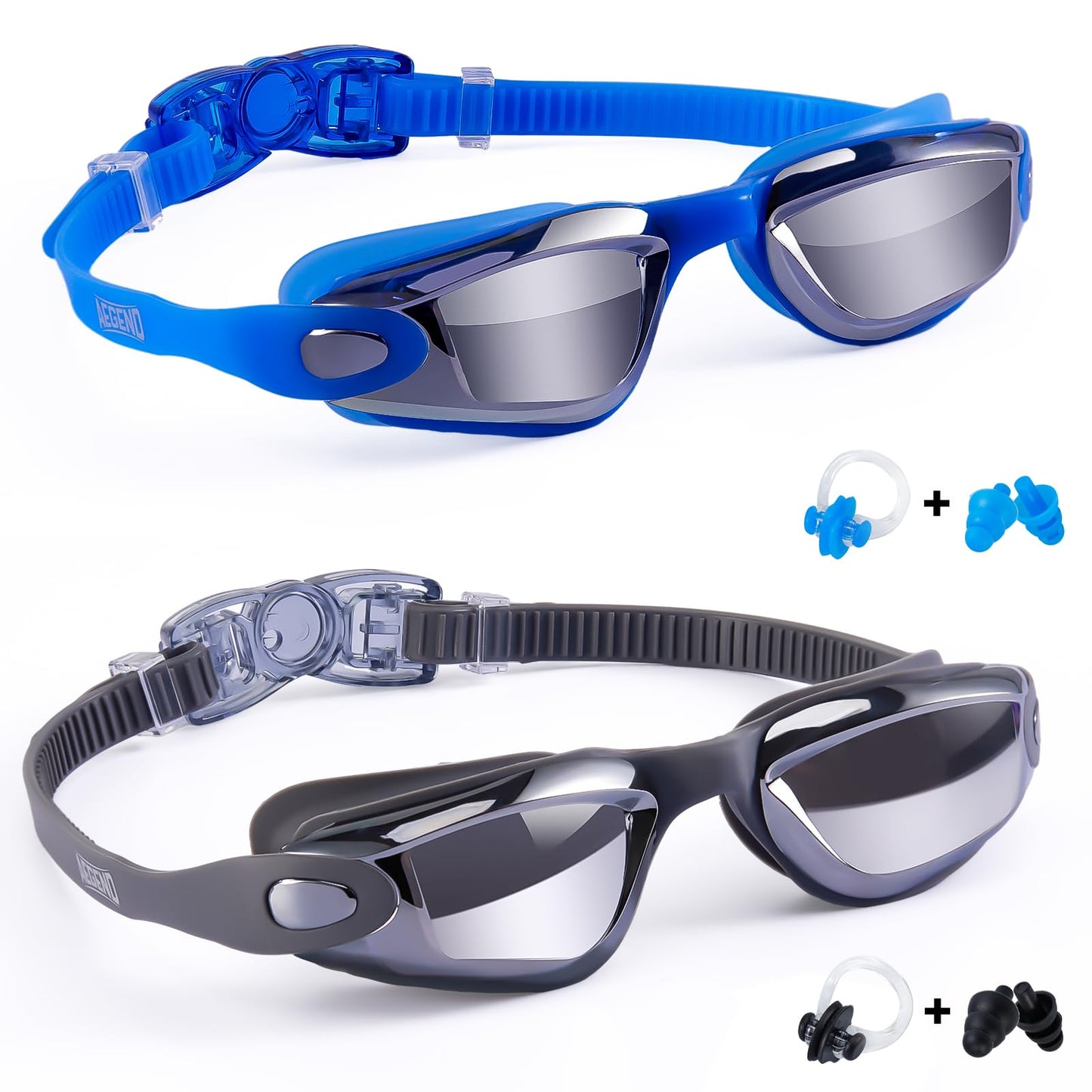 Aegend Kids Swim Goggles, Pack of 2 Swimming Goggles for Children Boys & Girls Age 3-14