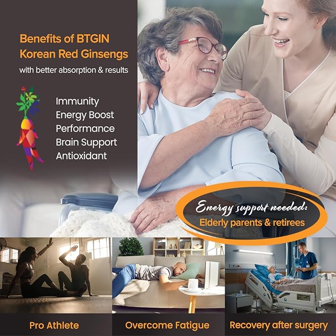 Korean Red Ginseng Extract 3000mg Everyday, Saponin Hanppuri, Immune Booster and Focus Supplement for Brain Enhancement with Ginsenoside Rg3, Panax Ginseng 6 Years Root, 30Packets in 1 Set