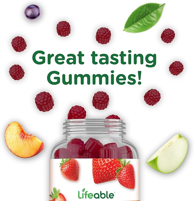 Lifeable Womens Multivitamin Gummy | with Vitamin A, C, D, E, Niacin, B6, Folate, B12, Biotin, Pantothenic Acid, Iodine, Zinc | Great Tasting Multivitamin for Women Gummies | 90 Gummies
