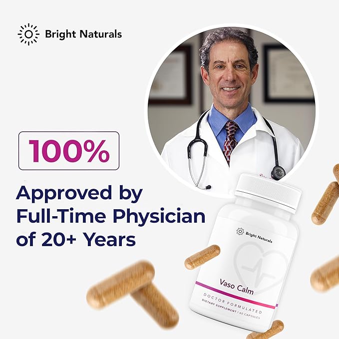 Vaso Calm - Healthy Blood Balance Supplement - Features Fermented Garlic, Celery and Grape Seed Extract, Hibiscus, and Vitamin K2 - Made in The USA