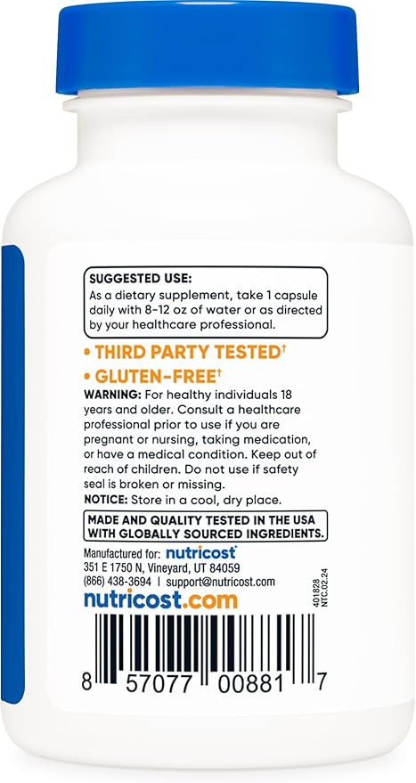 Nutricost Bilberry Capsules 1200mg Equivalent (90 Vegetarian Capsules) - Gluten Free and Non-GMO