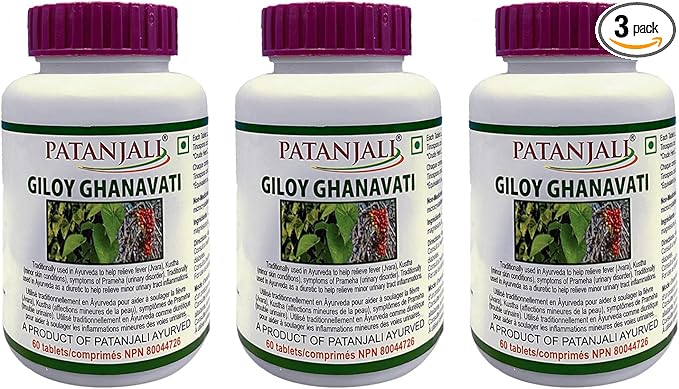 patanjali Giloy Ghanvati 60 tab Pack of 3