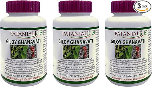 patanjali Giloy Ghanvati 60 tab Pack of 3