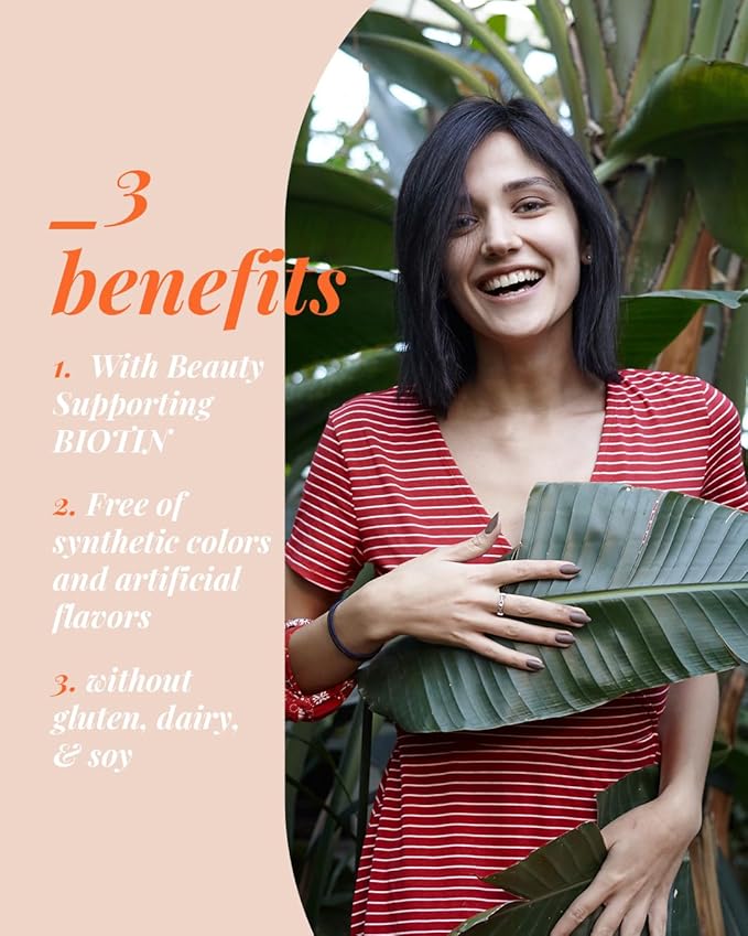 Alpha & Omega Nutrition Hair, Skin & Nails with Biotin, Vitamin Supplement, Lustrous Hair, Healthy Nails and Vibrant Skin for Women, 5000mcg, 120 Gummies, Gluten Free, All Natural, 2 Month Supply