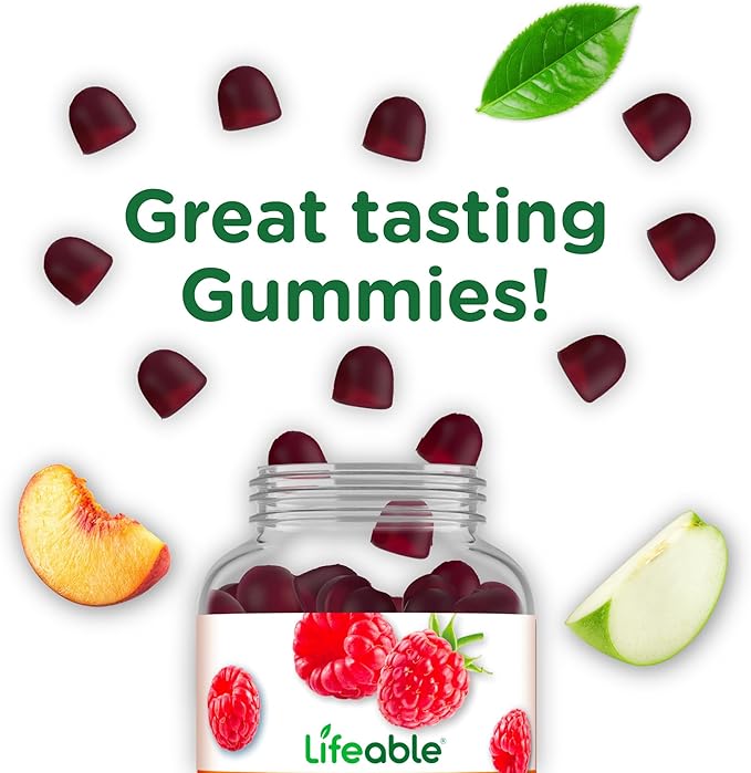 Lifeable Multivitamin with Iron for Adult | 13 Essential Vitamins and Minerals for Men and Women | Great Tasting Naturally Sourced Berry Flavor | Vegetarian Non-GMO | 90 Gummies
