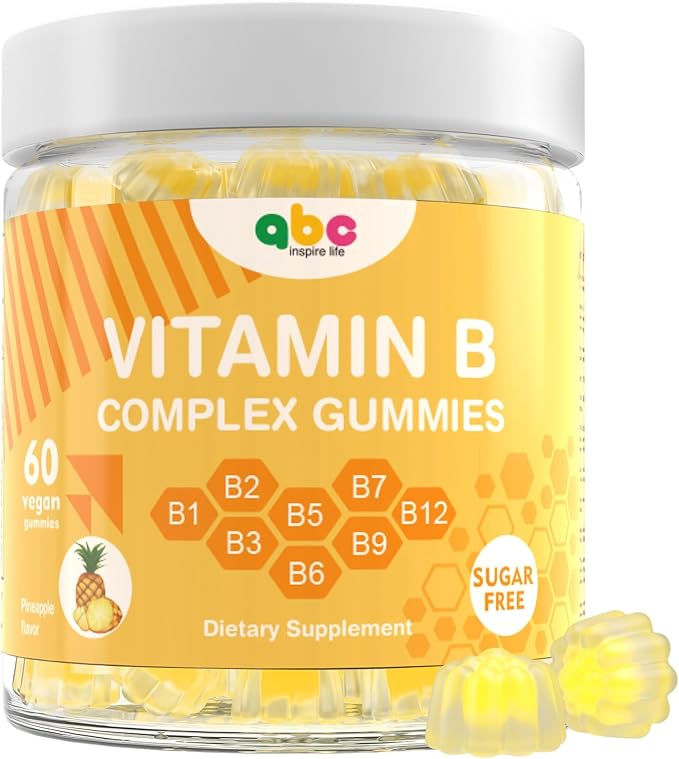 Vitamin B1 Gummies Vitamin B1 B6 B12 Complex Energy Plus Healthy Nervous System, 1 Pack