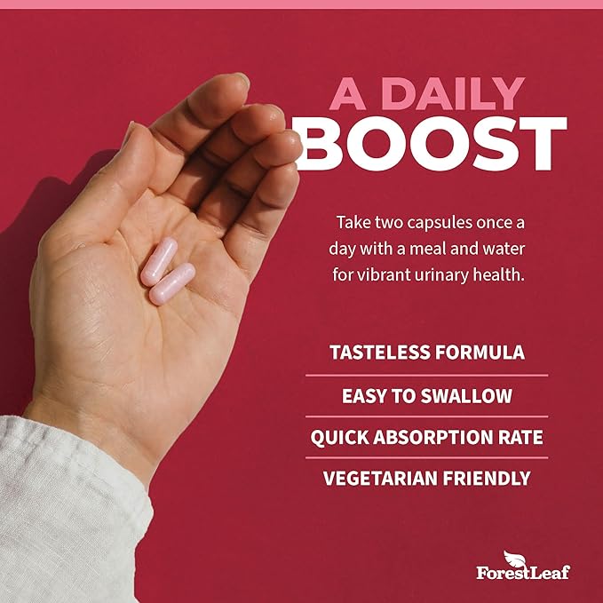 ForestLeaf D Mannose 1000mg Capsules - D-Mannose with Cranberry, Hibiscus & VIT C, Urinary Tract Health for Women and Men, DMannose Pills for UTI, Urinary Health & Bladder Support 120 Capsules