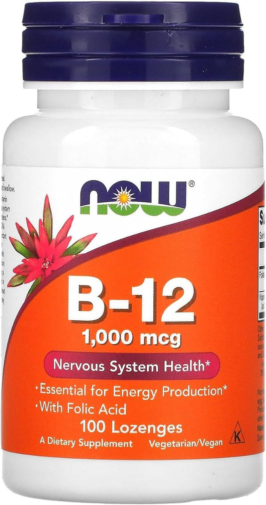 Now Foods B-12, 1,000 mcg, 100 Lozenges