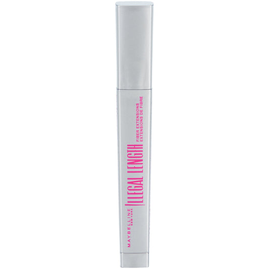 Maybelline Illegal Length Fiber Extensions Washable Mascara, Instant Lashes, No Flaking, Blackest Black, 1 Count