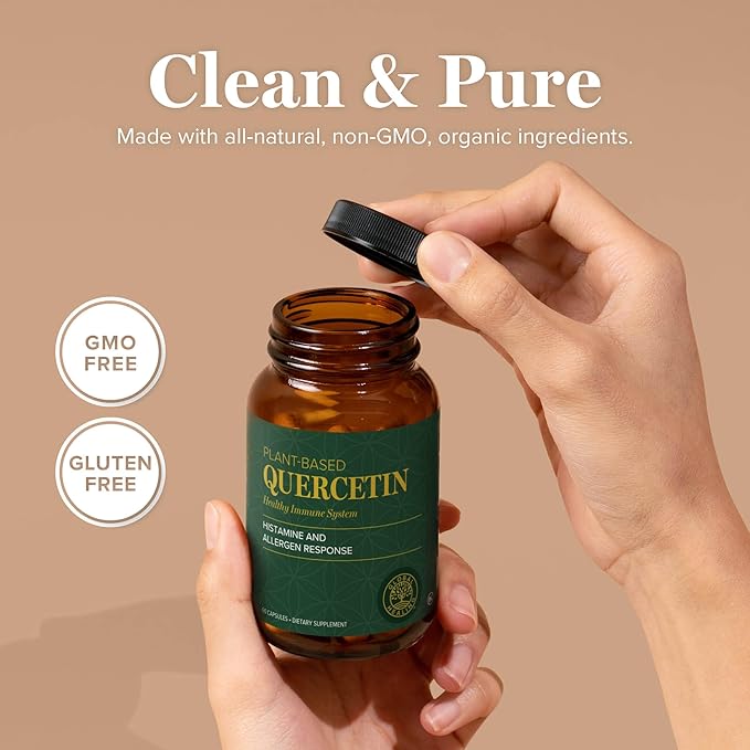 Global Healing Center - Vitamin D3 5000IU & Quercetin 250mg - Supports Bones and Immune System, Respiratory Health