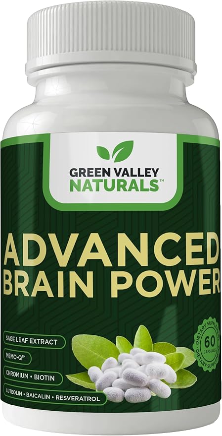 Advanced Brain Power - Supports Healthy, Normal Brain Function, Focus and Concentration, clinically formulated to Support Healthy Brain Clarity. (1 Bottle, 60, Count)