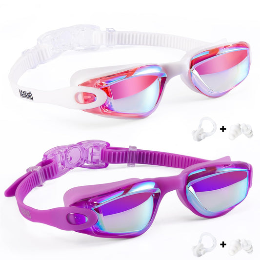 Aegend Kids Swim Goggles, Pack of 2 Swimming Goggles for Children Boys & Girls Age 3-14