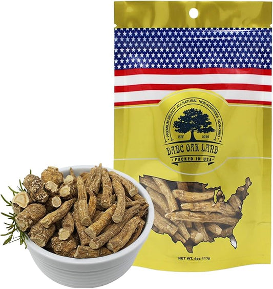Hand-Selected A Grade Cultivated Wisconsin American Ginseng Roots Ginseng Tea 美國威斯康辛州西洋參 花旗參 實惠袋裝 4oz.(113g.)