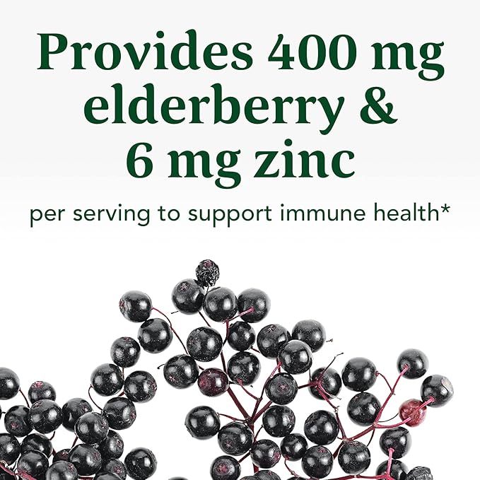 MegaFood Elderberry Immune Support Supplement - Vegan Elderberry Gummies for Adults - Made with Zinc and Real Food - Pectin-Based, Gluten-Free, USDA Organic - 54 Gummies, 27 Servings