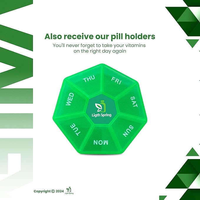 Vitamin K2 (90mcg) + D3 (125mcg) Vegetarian Capsules, 90 Count with Bundle Exclusive Vitamins & Minerals - A to Z - Better Ligth&Spring Guide + Weekly Pill Organizer (3 Items)