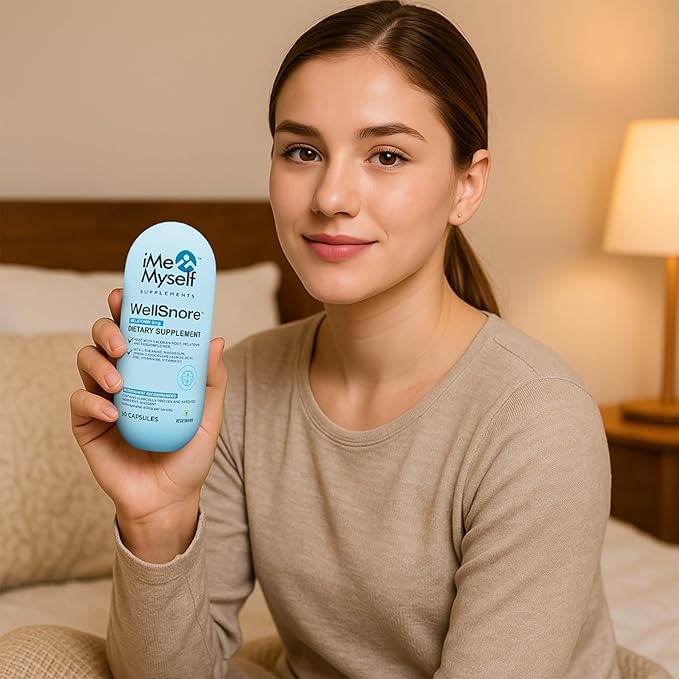 WellSnore 90 Vegan Capsules | Natural Sleep & Relaxation Support Blend with Plant-Based & Nutrients