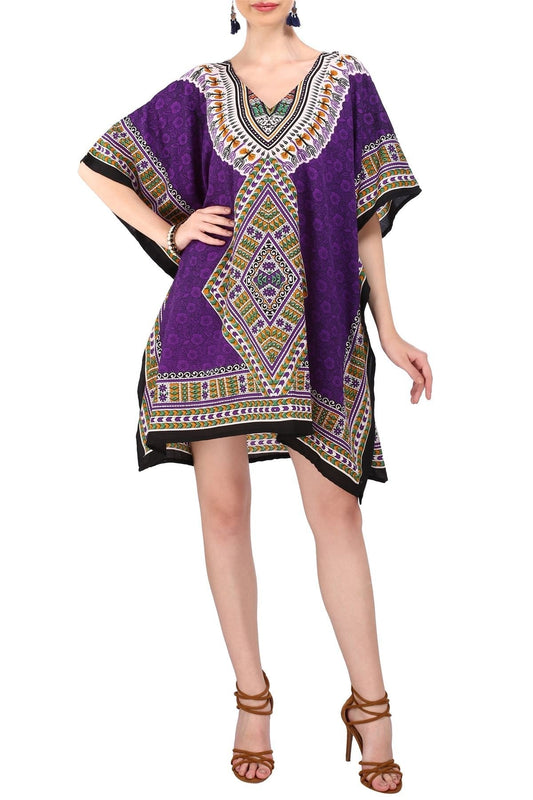 Miss Lavish London Kaftan Dress - Caftans for Women - Women's Caftans Suiting Teens to Adult Women in Regular to Plus Size, 14-18 Purple