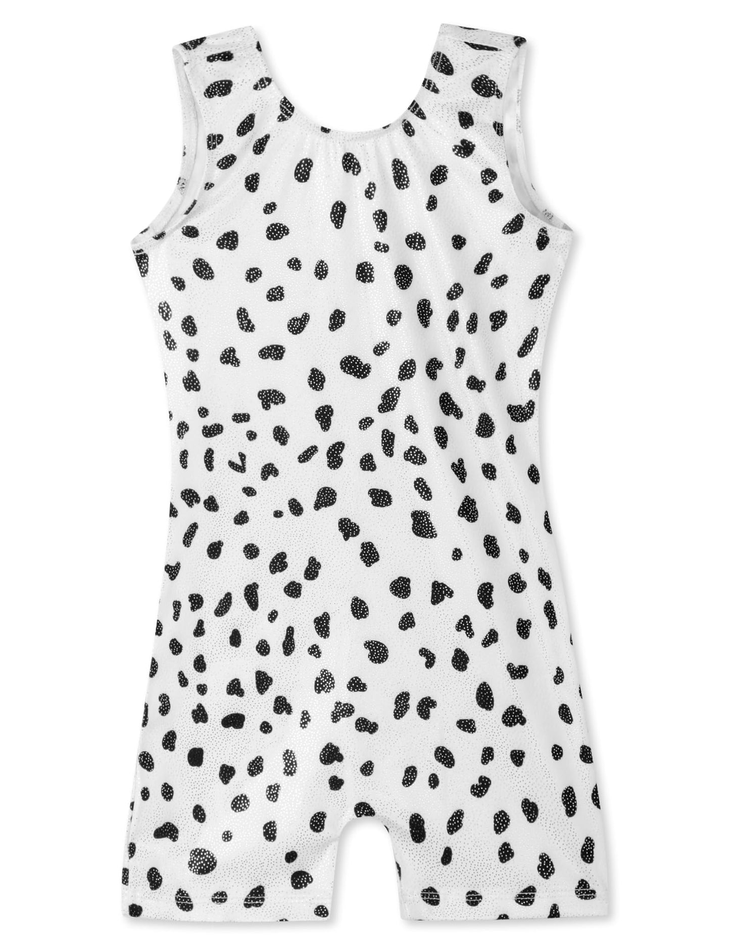 Domusgo Leotard for Girls Gymnastics Size 5-6 Years Old Black Dot Biketards Dance Outfits