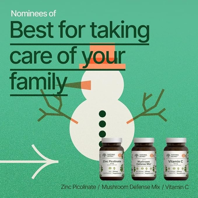 Natural Nutra Vitamin C Supplement for Kids and Adults, Immune Booster, Helps Supports Bone Health, Protect Skin and Heart Health, Improve Skin Texture, Vegetable Source, 500 mg, 100 Vegan Wafers