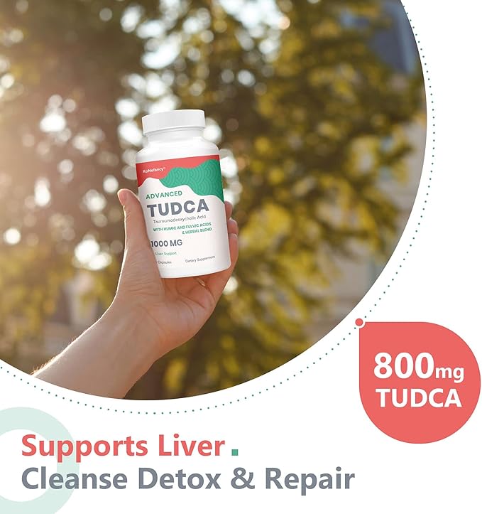 TUDCA Liver Supplements 1000mg - 180 Vegan Capsules,Milk Thistle Herbal Blend with Fulvic and Humic Acid for Liver,Digestive Health