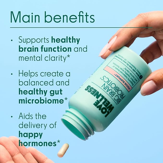 Love Wellness Daily Love Multivitamin & Big Brain Probiotics | Mind and Body Duo | Womens Vitamin and Probitoic