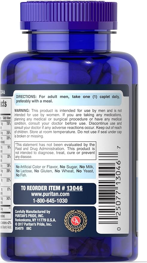 Puritan's Pride One Daily Men's Multivitamin-100 Caplets