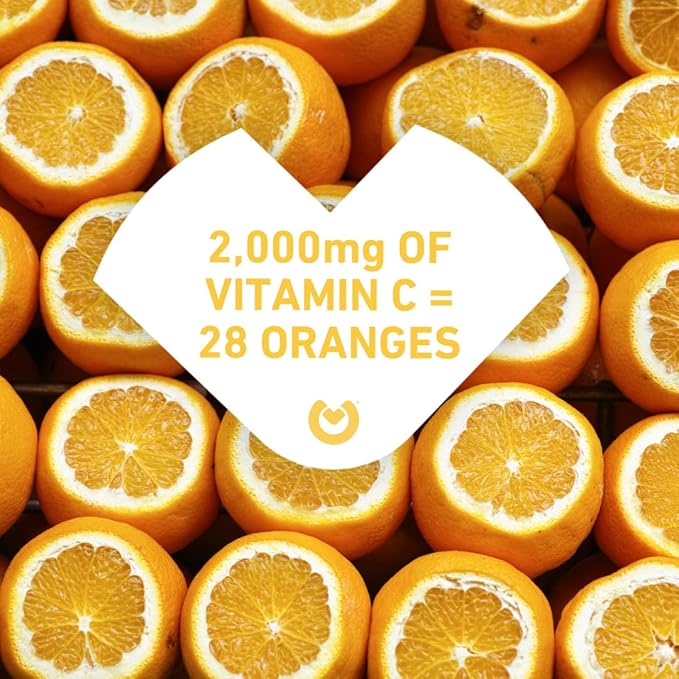 Vitamin C 2000mg Capsules – Double Strength, High Absorption Supplement, Powerful Antioxidant Properties, 120 Capsules (1 Month Supply)
