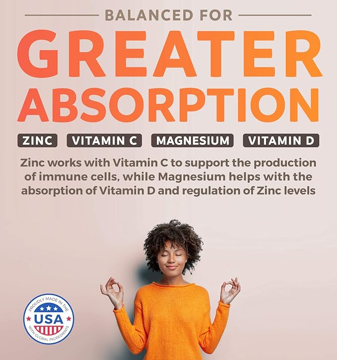 Vitamin C Immune Support Supplement - Immunity Boost Blend with Elderberry Vitamin C and Zinc for Daily & Seasonal Support - Immunity Supplement with Magnesium Zinc Vitamin D (2 Months Supply)