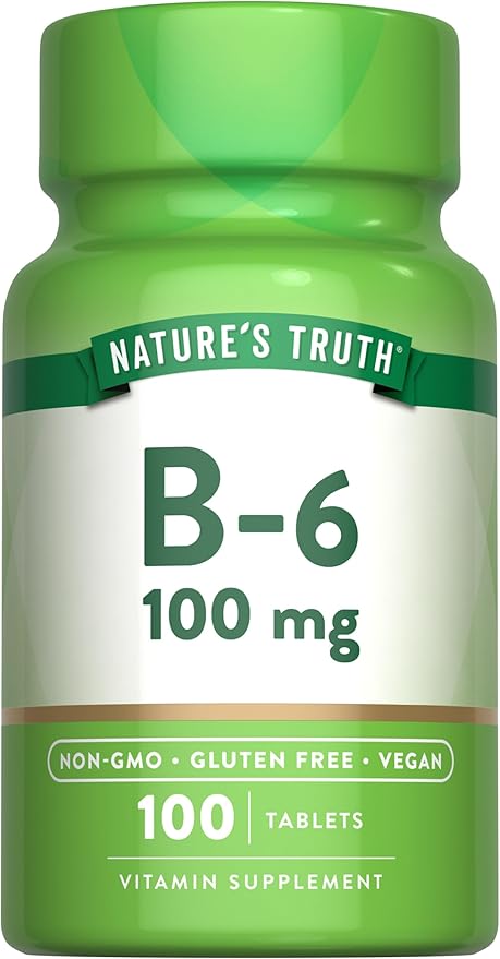 Nature's Truth B6 Vitamin | 100mg | 100 Tablets | Vegan, Non-GMO & Gluten Free Supplement