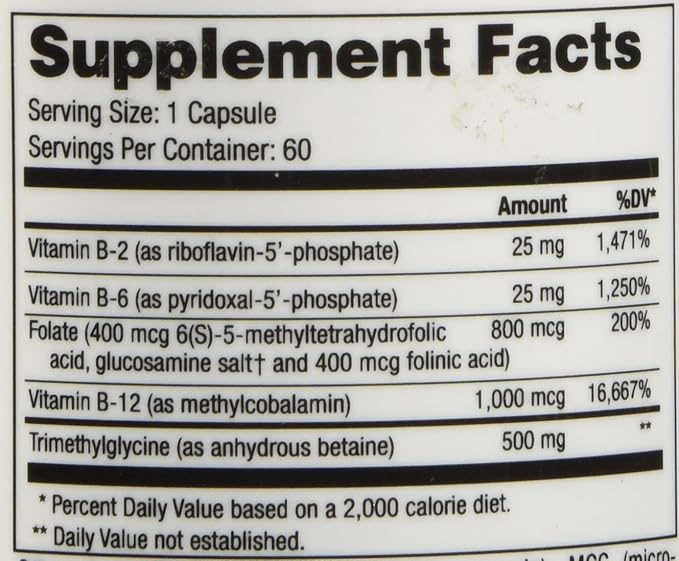 NuMedica Methyl-Plex B 60 Vegetable Capsules