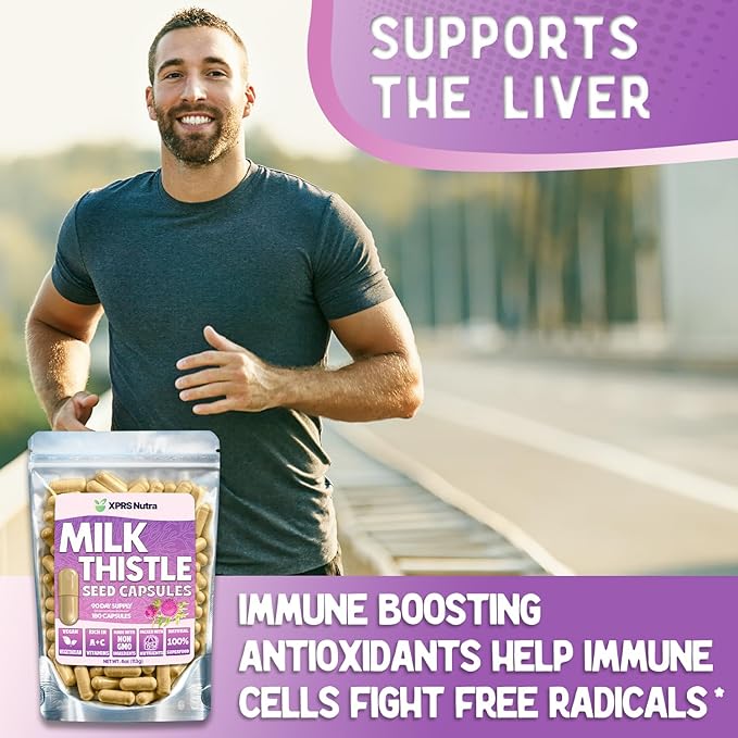 Milk Thistle Seed Capsules - 180 Count (3 Month Supply) Premium Milk Thistle Supplement Rich in Silymarin to Support the Liver and Digestion - Pure, Non-GMO Cardo Mariano Milk Thistle Pills