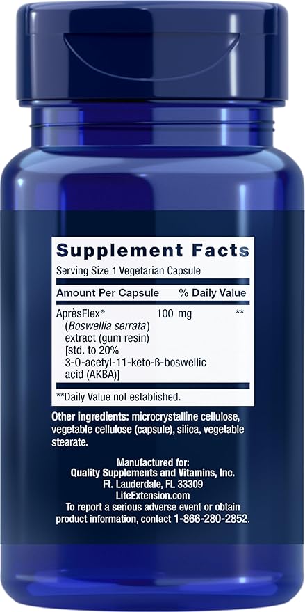 Life Extension 5-LOX Inhibitor with AprèsFlex 100 mg, 60 Vegetarian Capsules (Pack of 2)