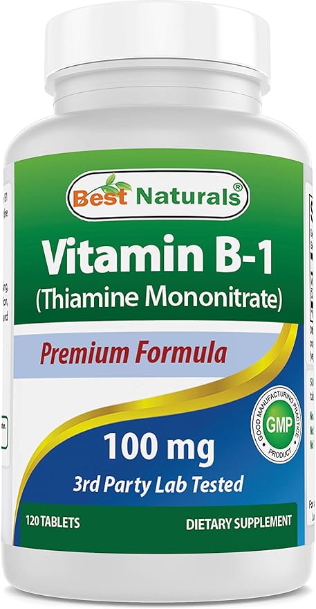 Best Naturals Vitamin B1 as Thiamine Mononitrate 100 mg 120 Tablets (120 Count (Pack of 1))