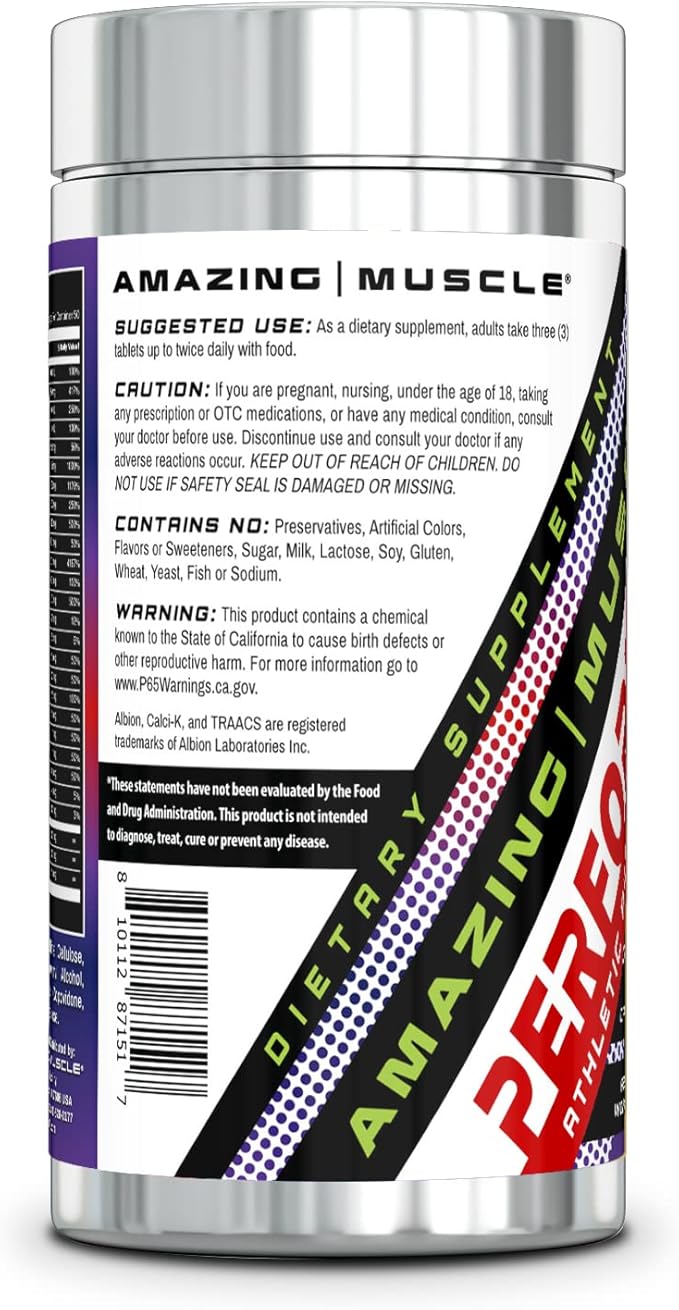 Performance Multivitamin for Men & Women | Contains Vitamins A, C, D, E, K2, B1, B2, B6, B12, Minerals, Calcium, Beta Alanine, Carnitine & More | 150 Tablets Supplement