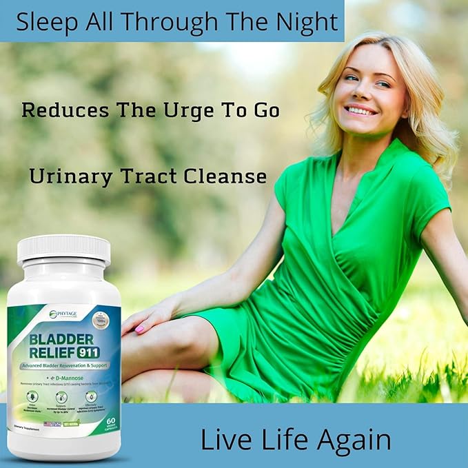 Bladder Relief 911 Detoxifying Strength - for Men and Women Provides Bladder Support, 60 Veggie Capsules - 2 Pack