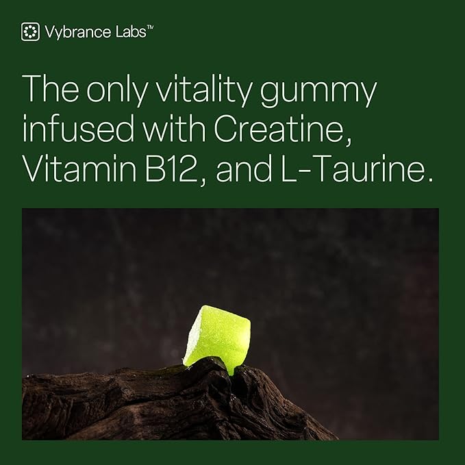 Creatine Monohydrate Gummies for Women & Men - 5g Creatine with Taurine & B12 for Energy, Muscle & Focus | Vegan, Sugar Free, Gluten-Free | Creatine Monohydrate | 120 ct Green Apple